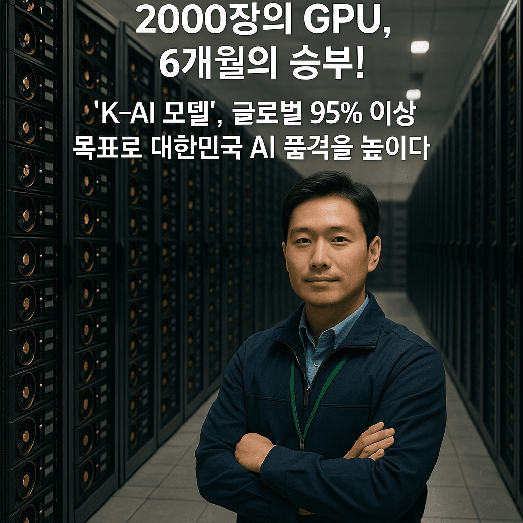 2000장의 GPU, 6개월의 승부! 'K-AI 모델', 글로벌 95% 이상 목표로 대한민국 AI 품격을 높이다