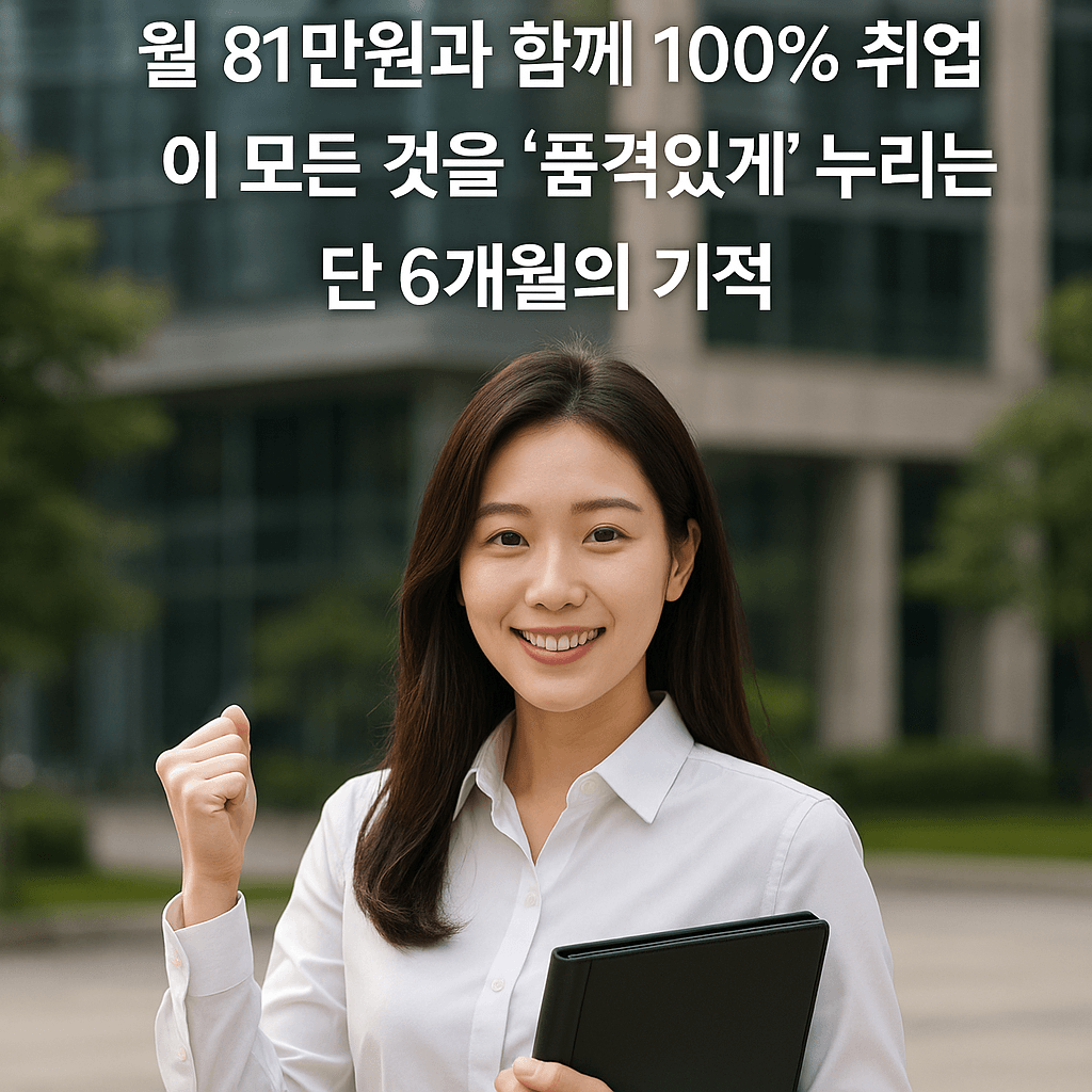 AI·클라우드·데이터 2기: 월 81만원과 함께 100% 취업 달성! 이 모든 것을 '품격있게' 누리는 단 6개월의 기적.