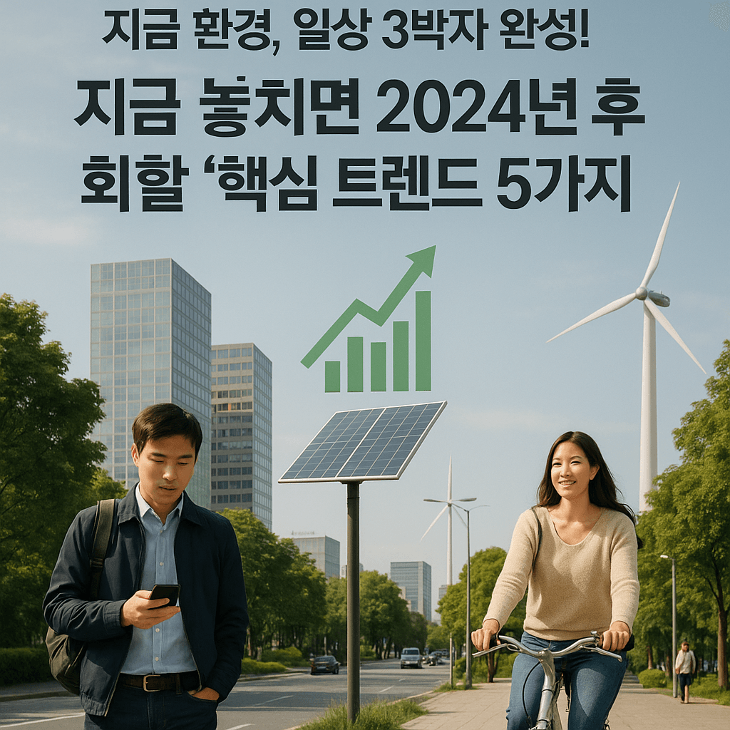 경제, 환경, 일상 3박자 완성! 📈 지금 놓치면 2024년 후회할 '핵심 트렌드 5가지'
