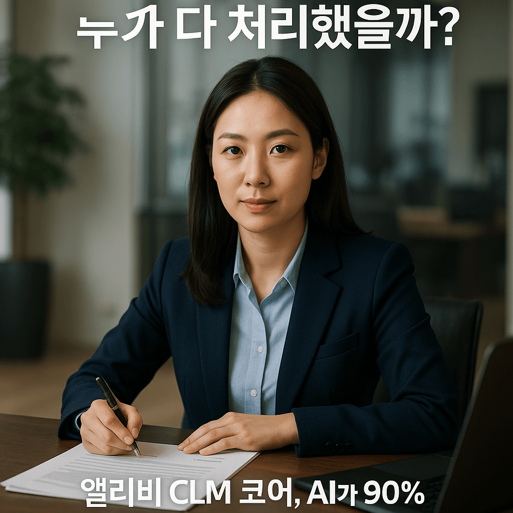 그 많던 계약은 누가 다 처리했을까? 앨리비 CLM 코어, AI가 90% 이상 절감하는 K-리걸 혁신의 정수!