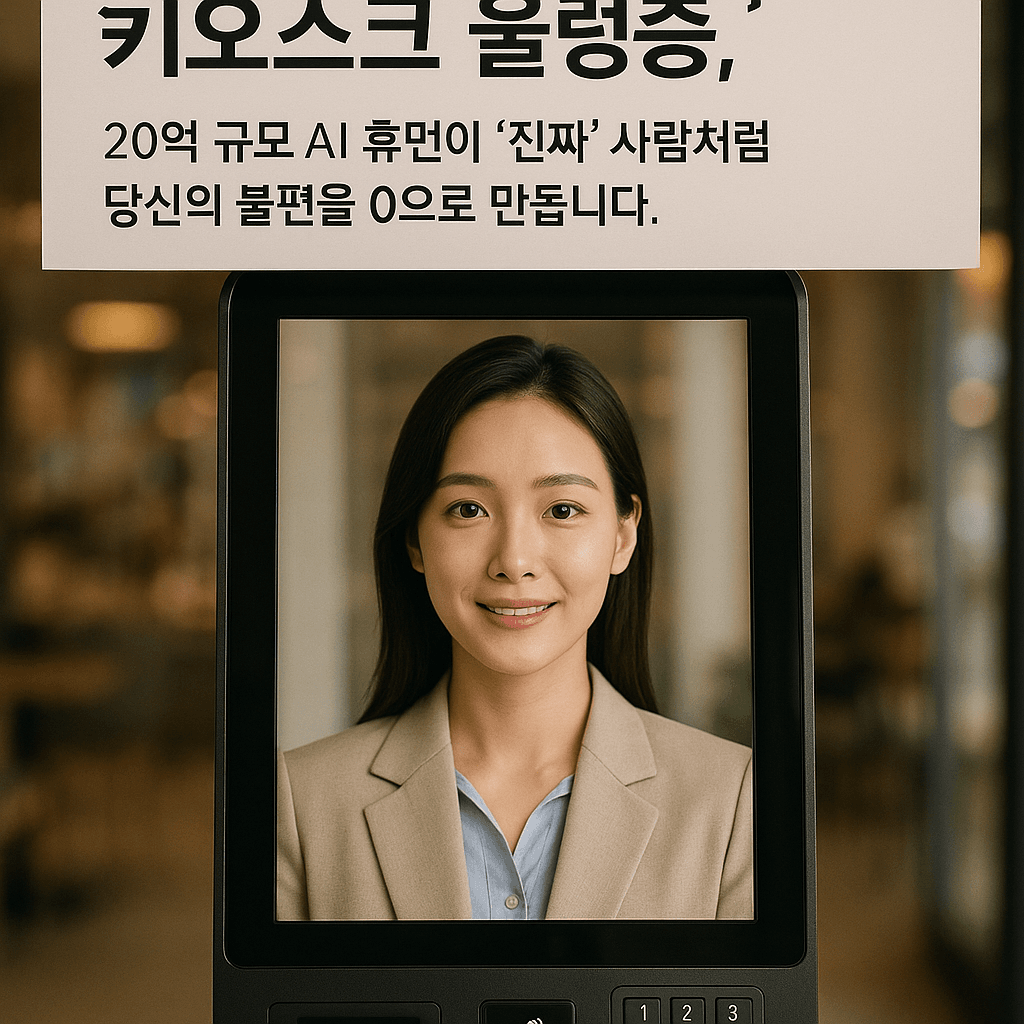 키오스크 울렁증, '이제 끝!' 20억 규모 AI 휴먼이 '진짜' 사람처럼 당신의 불편을 0으로 만듭니다.