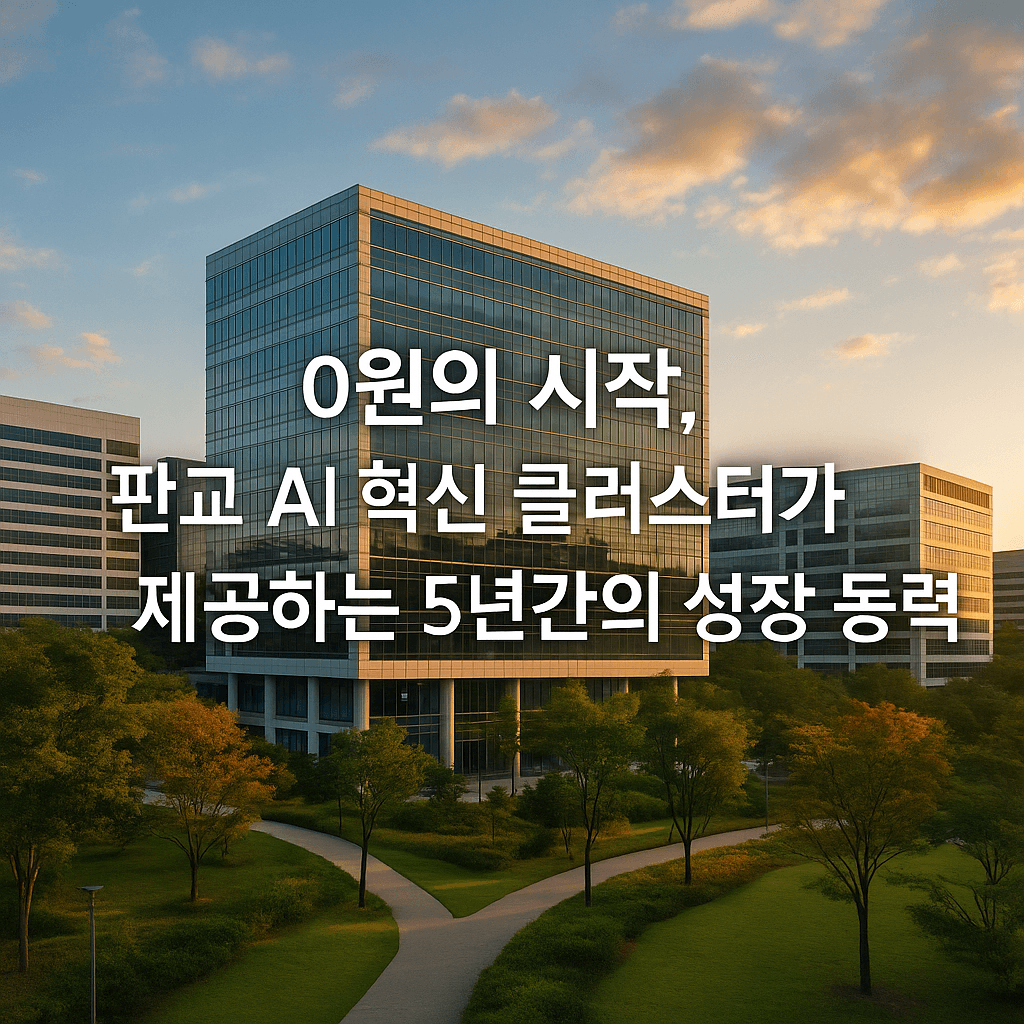 0원의 시작, 판교 AI 혁신 클러스터가 제공하는 5년간의 성장 동력