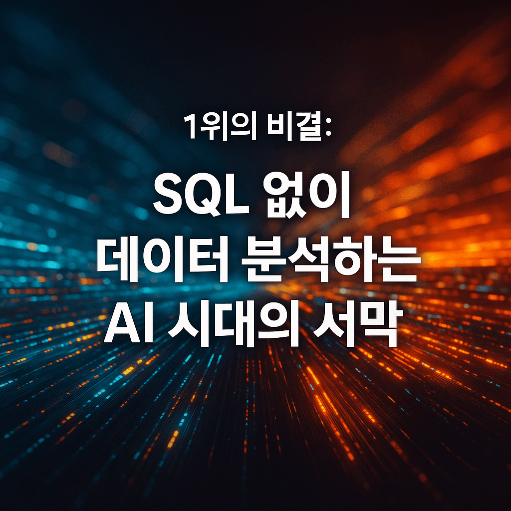 1위의 비결: SQL 없이 데이터 분석하는 AI 시대의 서막