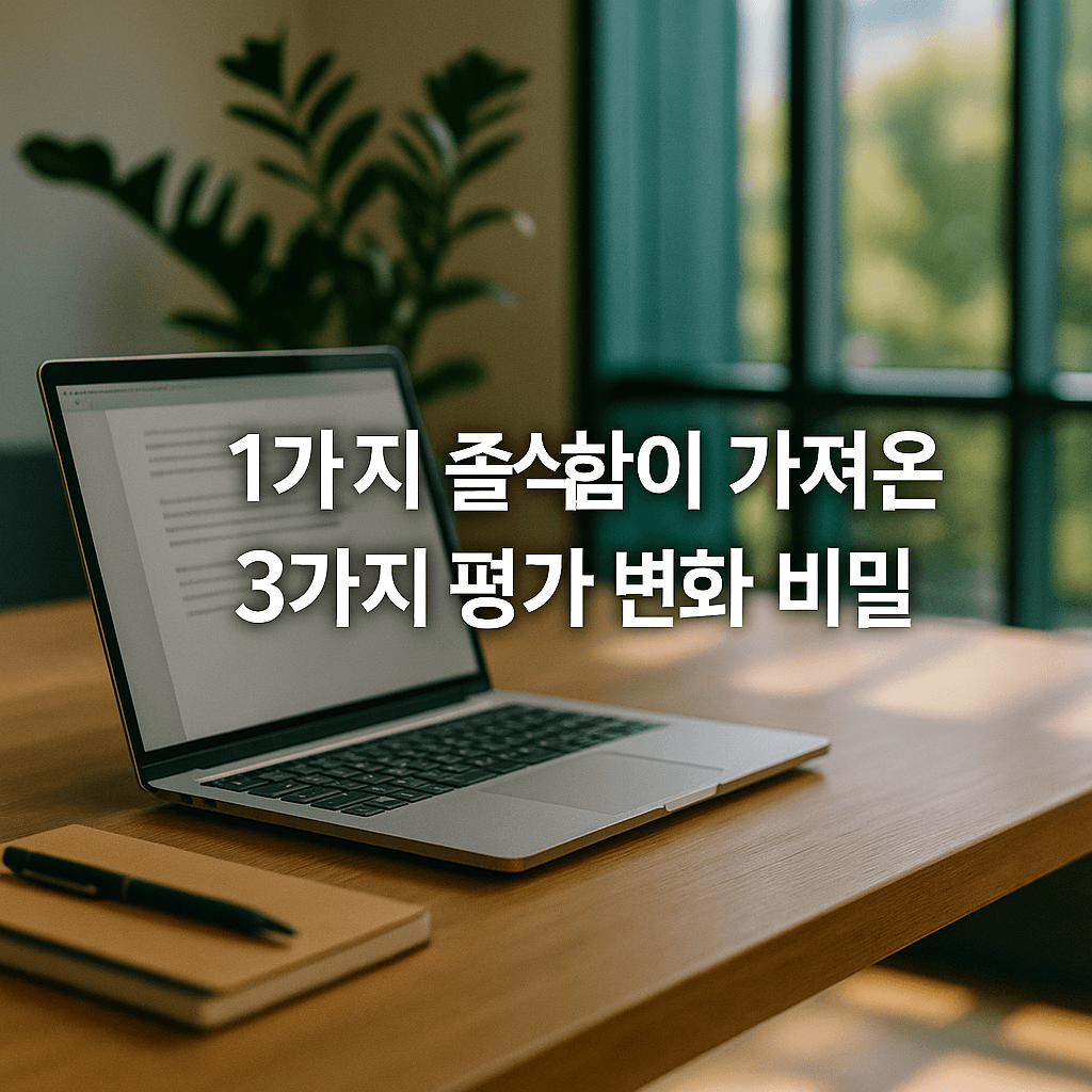 AI 글쓰기, 1가지 솔직함이 가져온 3가지 평가 변화의 비밀