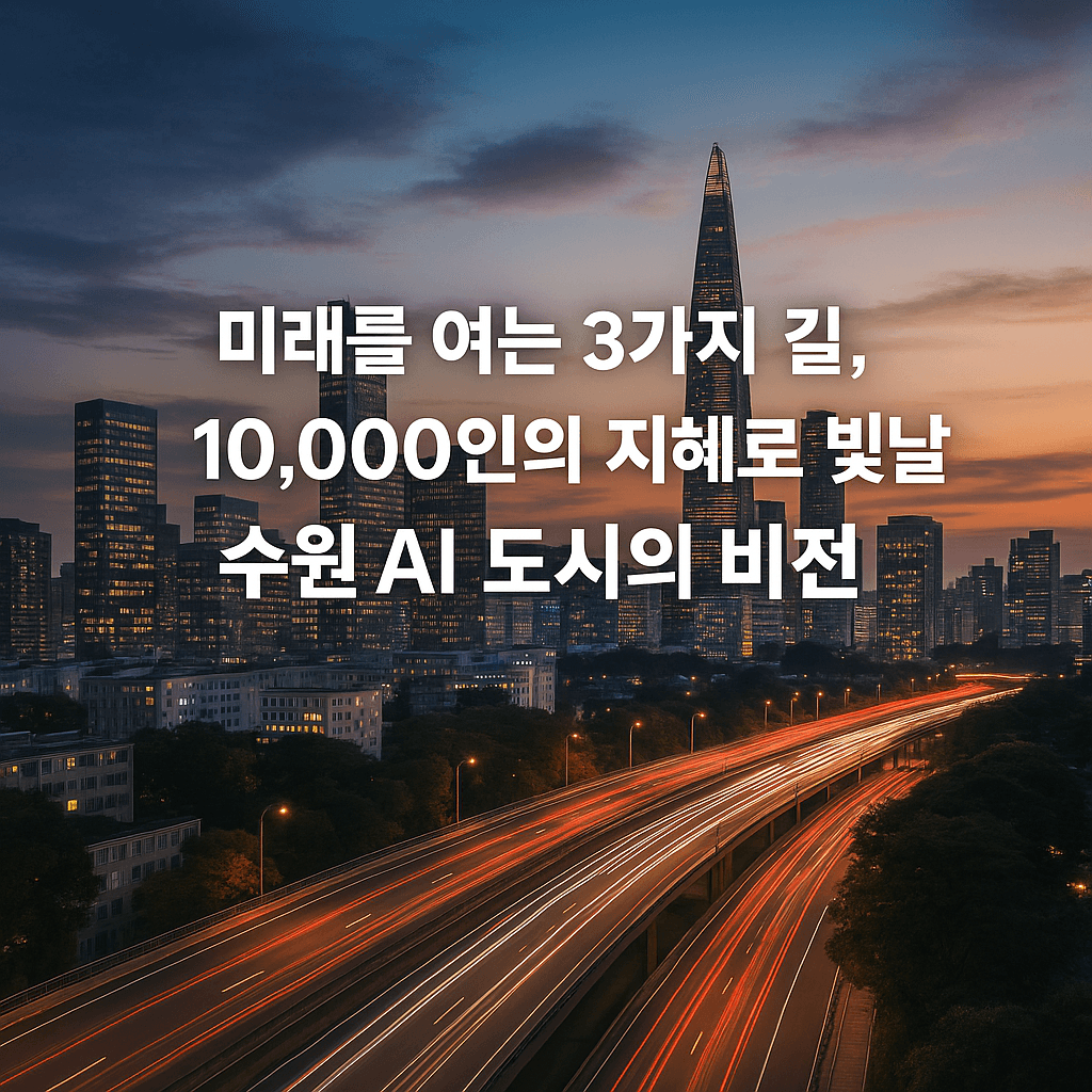 미래를 여는 3가지 길, 10,000인의 지혜로 빛날 수원 AI 도시의 비전