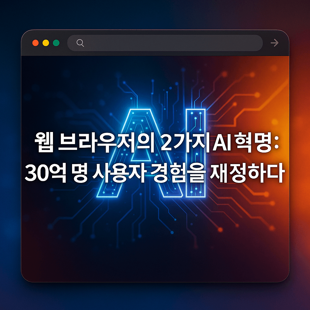 웹 브라우저의 2가지 AI 혁명: 30억 명 사용자 경험을 재정의하다