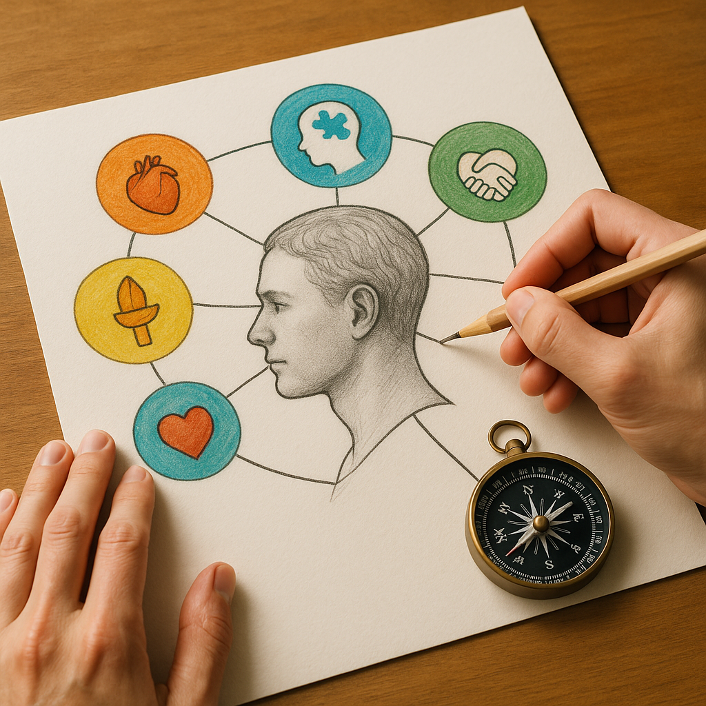 새해 변화의 시작: 내면 지도 그리기로 자기 이해 5가지 핵심 영역 탐험, 지속 가능한 개인 성장을 위한 나침반